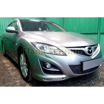 Защита радиатора Mazda 6 2010-2012 Impuls Line black верх
