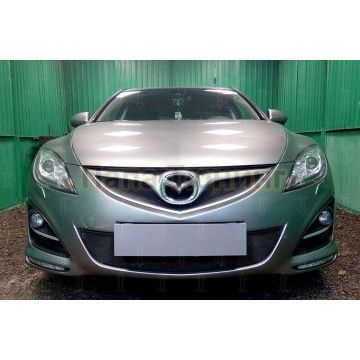Защита радиатора Mazda 6 2010-2012 Impuls Line black верх