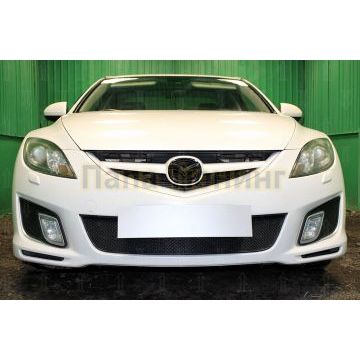 Защита радиатора Mazda 6 II (GH) 2007-2010 (Спорт) black PREMIUM