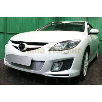 Защита радиатора Mazda 6 II (GH) 2007-2010 (Спорт) chrome PREMIUM