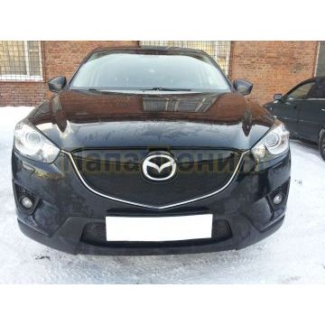 Защита радиатора Mazda CX-5 2012-2014 black верх