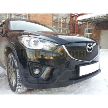 Защита радиатора Mazda CX-5 2012-2014 black верх