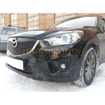 Защита радиатора Mazda CX-5 2012-2014 black верх