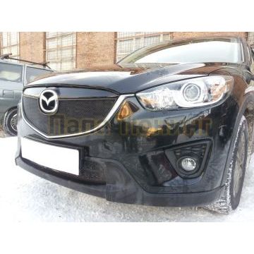Защита радиатора Mazda CX-5 2012-2014 black верх