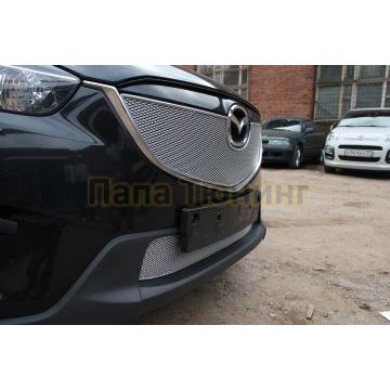 Защита радиатора Mazda CX-5 2012-2014 chrome верх PREMIUM