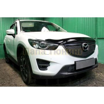 Защита радиатора Mazda CX-5 2012-2017 black низ PREMIUM