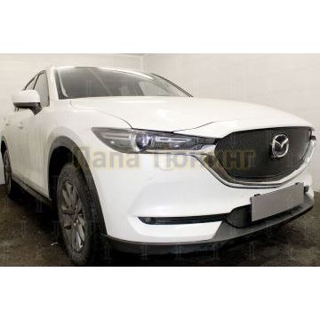 Защита радиатора Mazda CX-5 2017- black низ PREMIUM