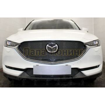 Защита радиатора Mazda CX-5 2017- black низ PREMIUM