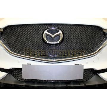 Защита радиатора Mazda CX-5 2017- black низ PREMIUM