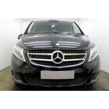 Защита радиатора Mercedes-Benz V-Klass II 2014- black