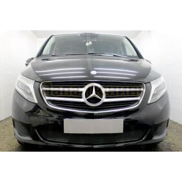 Защита радиатора Mercedes-Benz V-Klass II 2014- black PREMIUM