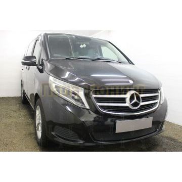 Защита радиатора Mercedes-Benz V-Klass II 2014- black PREMIUM