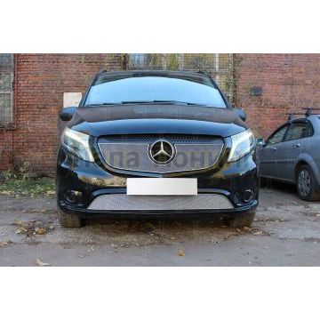 Защита радиатора Mercedes-Benz Vito III (W447) 2014- chrome низ PREMIUM