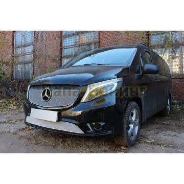 Защита радиатора Mercedes-Benz Vito III (W447) 2014- chrome низ PREMIUM