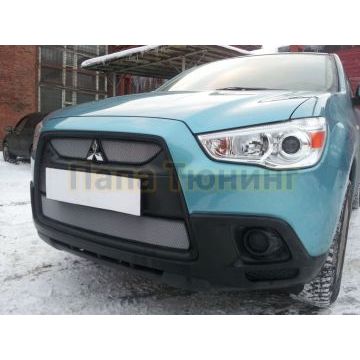 Защита радиатора Mitsubishi ASX (3 части) 2010-2013 chrome