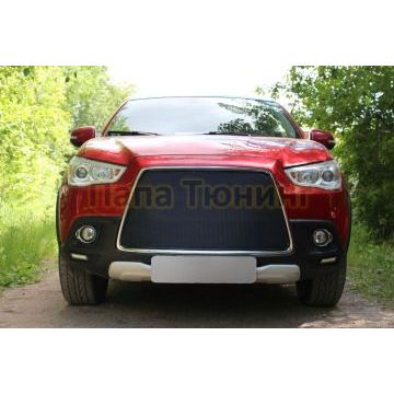 Защита радиатора Mitsubishi ASX 2010-2012 3D black PREMIUM