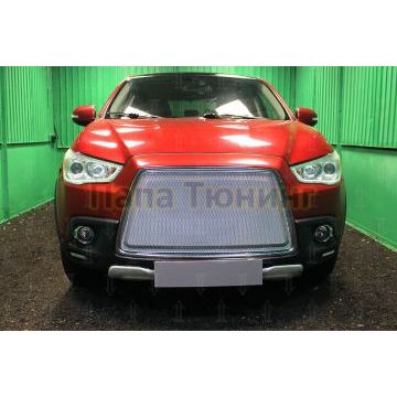 Защита радиатора Mitsubishi ASX 2010-2012 3D chrome PREMIUM
