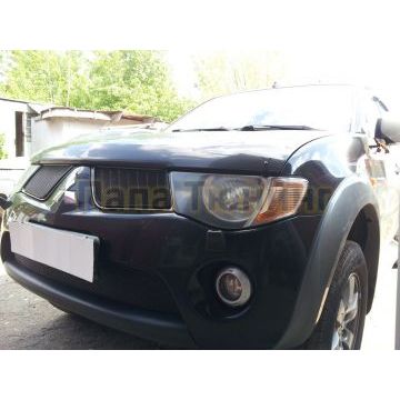 Защита радиатора Mitsubishi L200 2006-2010 black низ