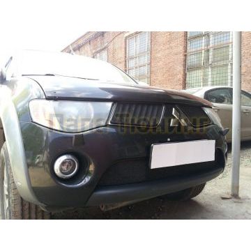 Защита радиатора Mitsubishi L200 2006-2010 black низ