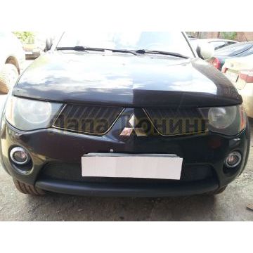 Защита радиатора Mitsubishi L200 2006-2010 black низ