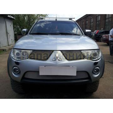 Защита радиатора Mitsubishi L200 2006-2010 chrome низ