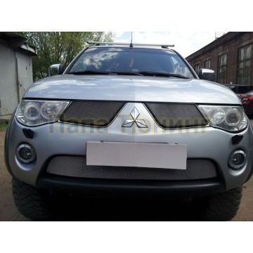 Защита радиатора Mitsubishi L200 2006-2010 chrome низ