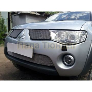 Защита радиатора Mitsubishi L200 2006-2010 chrome низ