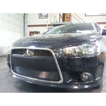 Защита радиатора Mitsubishi Lancer X 2011- (3 части) black