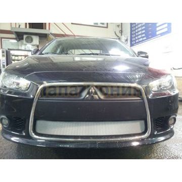 Защита радиатора Mitsubishi Lancer X 2011- (3 части) chrome