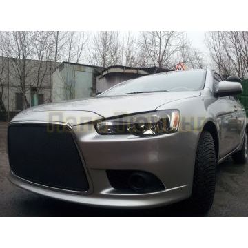 Защита радиатора Mitsubishi Lancer X 2011- black PREMIUM