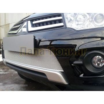 Защита радиатора Mitsubishi L200 2013-2015 (Калуга)/Pajero Sport 2013-2016 (Калуга) chrome PREMIUM