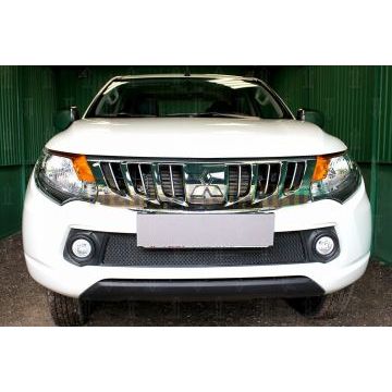 Защита радиатора Mitsubishi L200 V 2015-2019 black PREMIUM