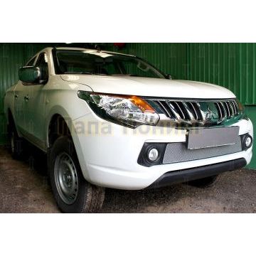 Защита радиатора Mitsubishi L200 V 2015-2019 chrome PREMIUM