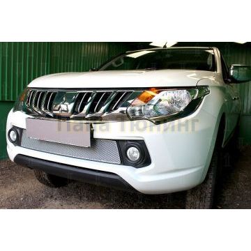 Защита радиатора Mitsubishi L200 V 2015-2019 chrome PREMIUM
