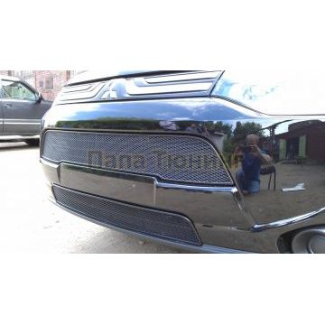 Защита радиатора Mitsubishi Outlander III 2012-2015 black низ PREMIUM