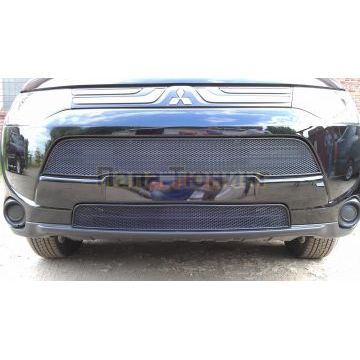 Защита радиатора Mitsubishi Outlander III 2012-2015 black низ PREMIUM