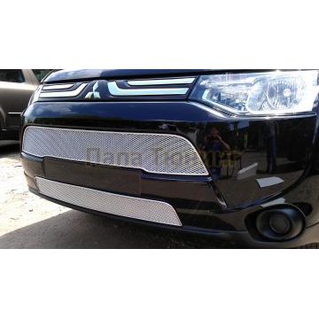 Защита радиатора Mitsubishi Outlander III 2012-2015 chrome низ PREMIUM