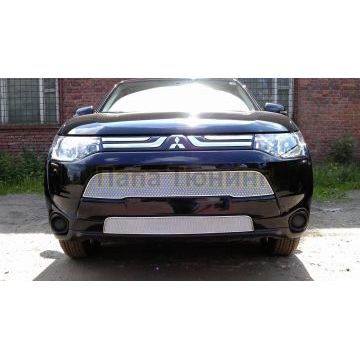 Защита радиатора Mitsubishi Outlander III 2012-2015 chrome низ PREMIUM