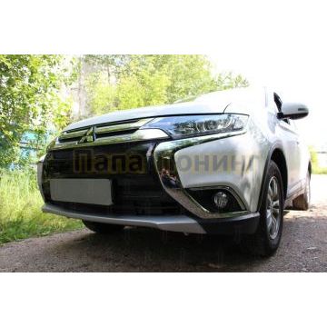 Защита радиатора Mitsubishi Outlander III 2015-2018 (4 части) black