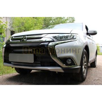 Защита радиатора Mitsubishi Outlander III 2015-2018 (4 части) chrome