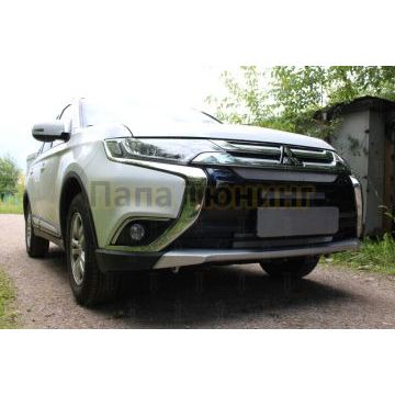 Защита радиатора Mitsubishi Outlander III 2015-2018 (4 части) chrome