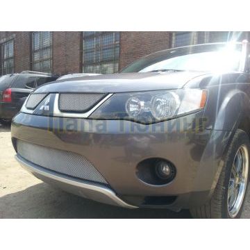Защита радиатора Mitsubishi Outlander XL 2006-2010 chrome низ
