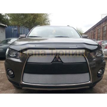 Защита радиатора Mitsubishi Outlander XL 2010-2012 (3 части) chrome