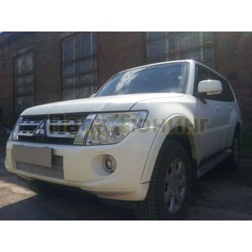 Защита радиатора Mitsubishi Pajero IV 2011-2014 chrome PREMIUM