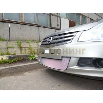 Защита радиатора Nissan Almera 2013 - chrome