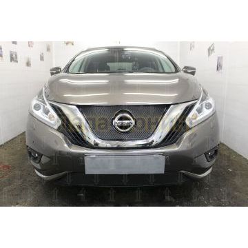 Защита радиатора Nissan Murano Z52 2014- black низ PREMIUM