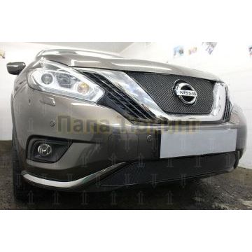 Защита радиатора Nissan Murano Z52 2014- black низ PREMIUM
