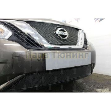 Защита радиатора Nissan Murano Z52 2014- black низ PREMIUM
