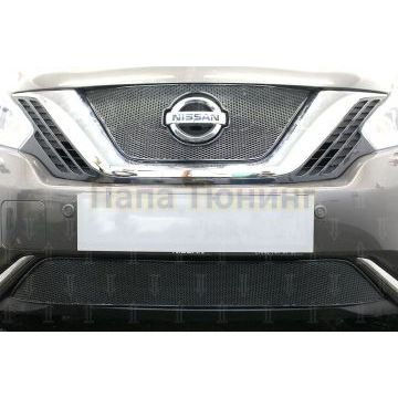 Защита радиатора Nissan Murano Z52 2014- black низ PREMIUM