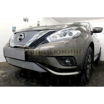 Защита радиатора Nissan Murano Z52 2014- chrome низ PREMIUM